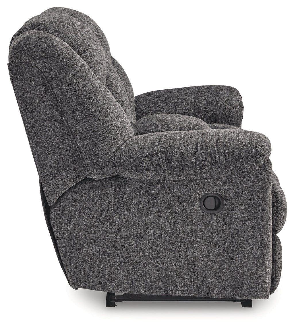 Foreside Charcoal Reclining Sofa and Loveseat
