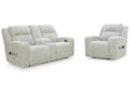 Forest Lake Alloy Power Reclining Loveseat and Power Recliner
