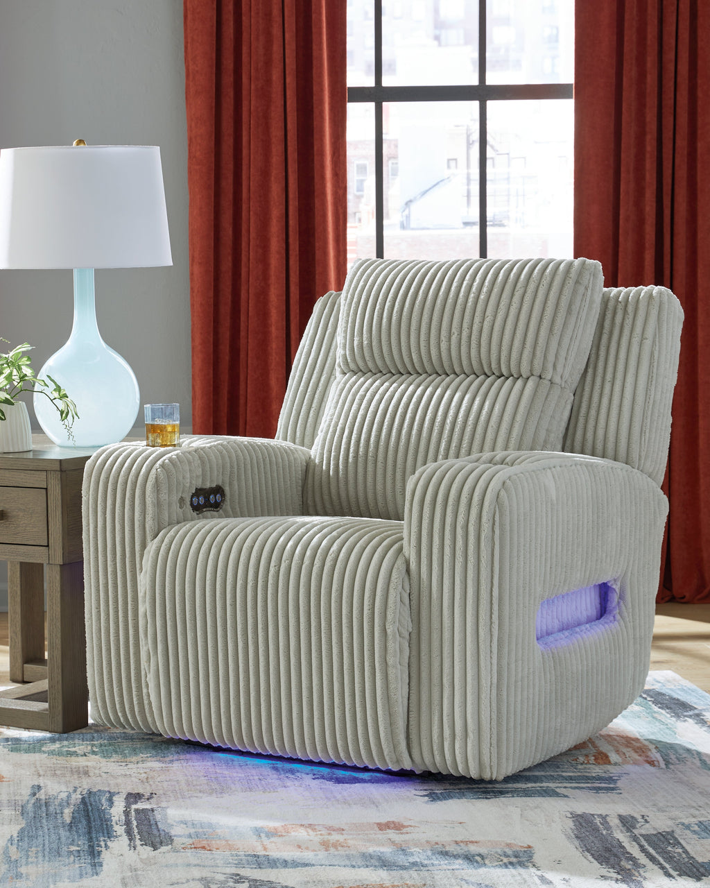 Forest Lake Alloy Power Reclining Loveseat and Power Recliner