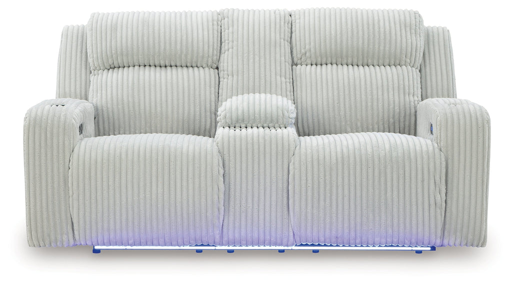 Forest Lake Alloy Power Reclining Loveseat w/Console