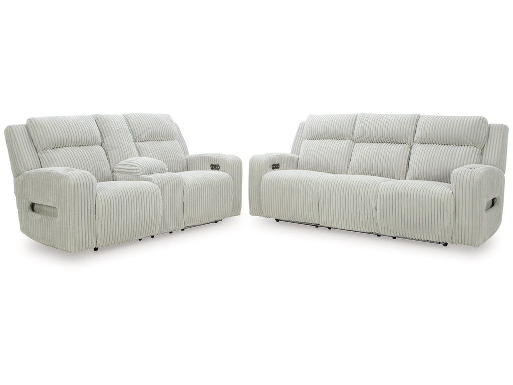 Forest Lake Alloy Power Reclining Sofa and Loveseat