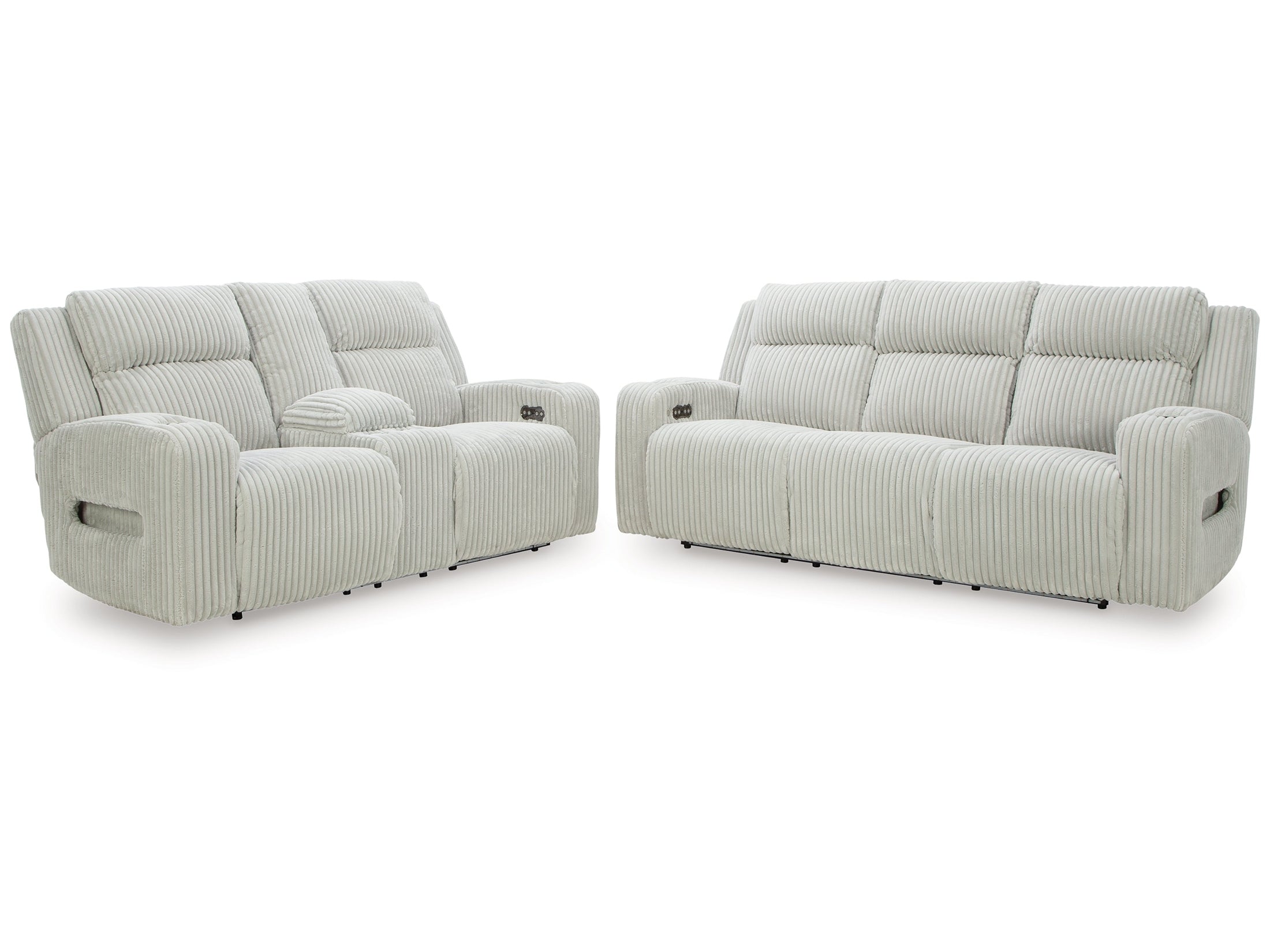 Forest Lake Alloy Power Reclining Sofa and Loveseat