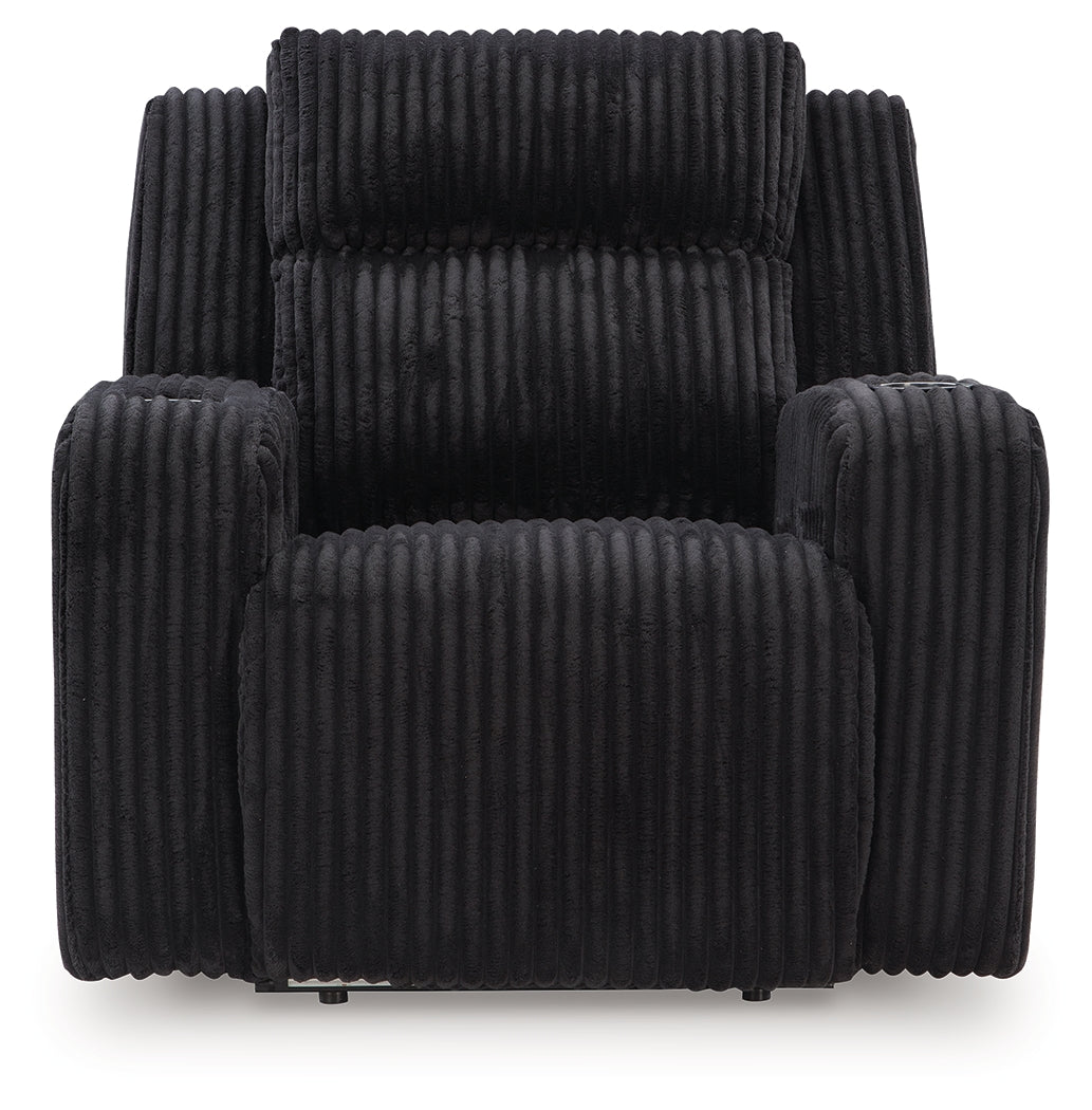 Forest Lake Black Power Recliner