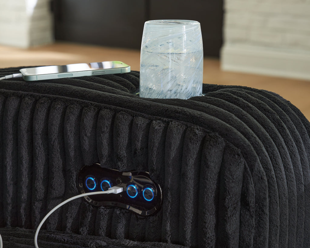 Forest Lake Black Power Recliner