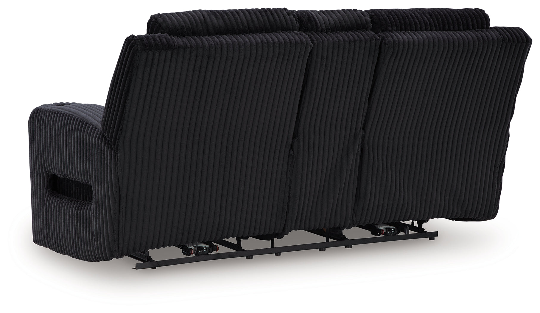 Forest Lake Black Power Reclining Loveseat w/Console