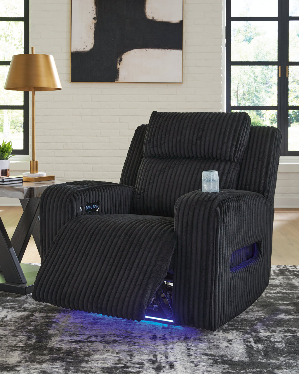 Forest Lake Black Power Reclining Sofa, Loveseat and Recliner