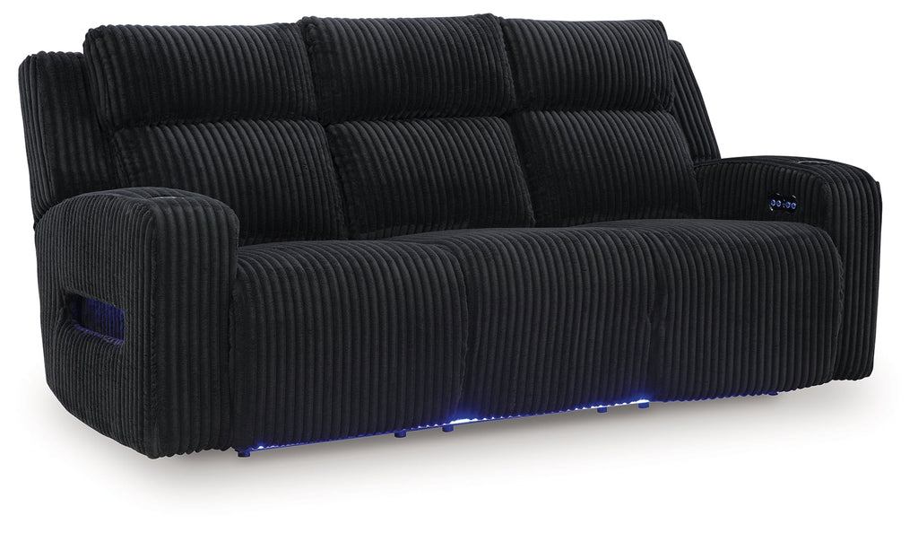 Forest Lake Black Power Reclining Sofa and Loveseat