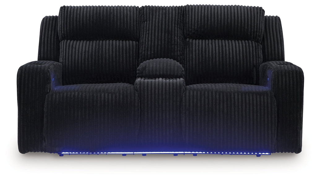 Forest Lake Black Power Reclining Sofa and Loveseat