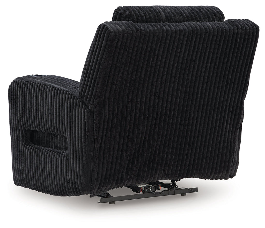 Forest Lake Black Power Reclining Sofa and Power Recliner