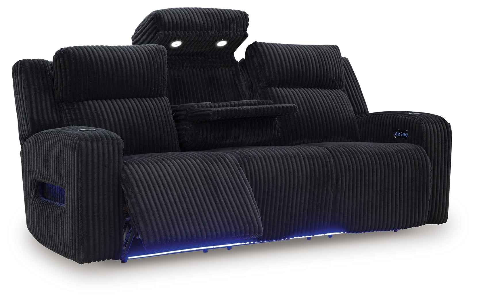 Forest Lake Black Power Reclining Sofa and Power Recliner