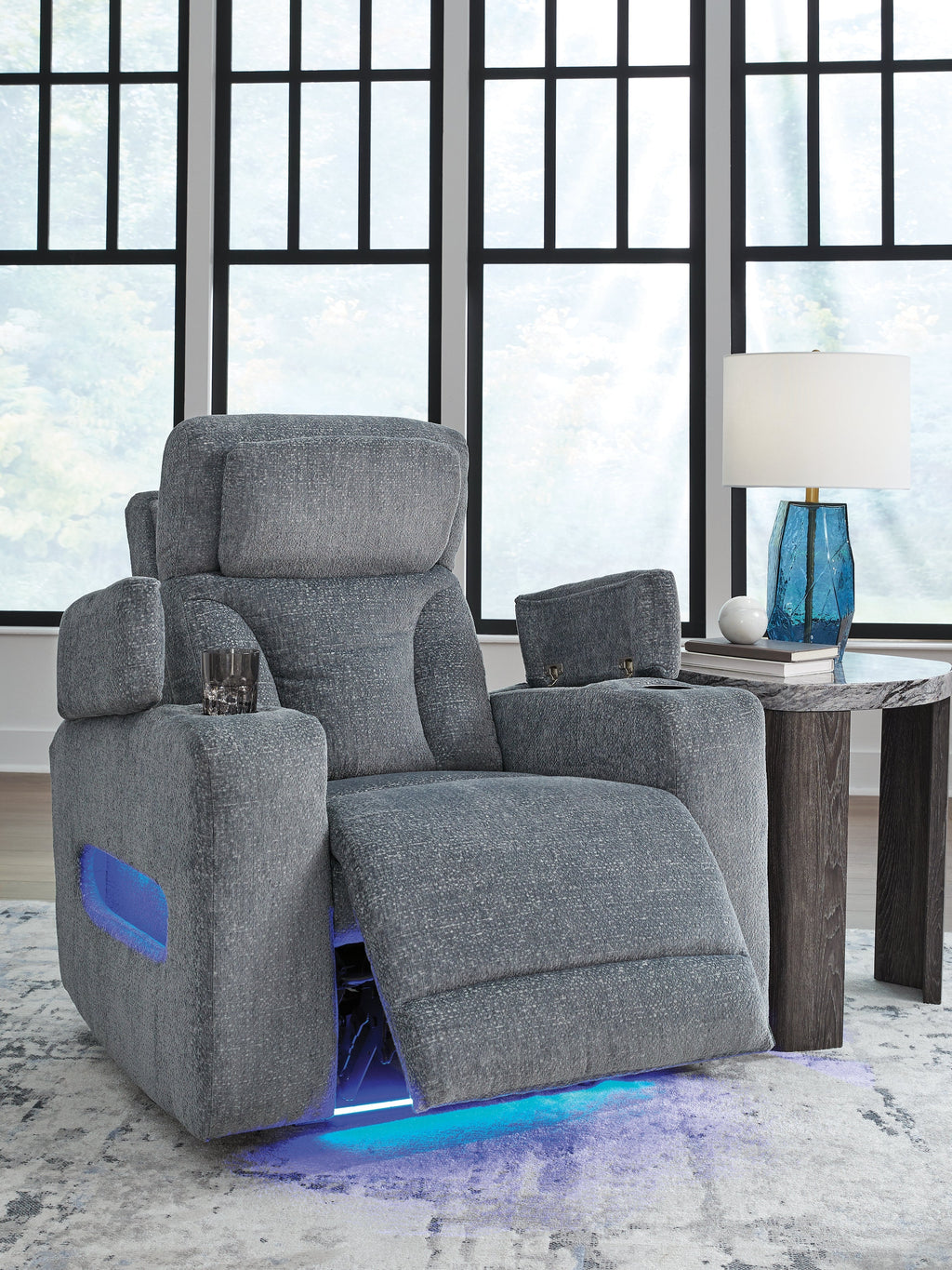 Forest Lake Steel Performance Fabric Dual Power Recliner