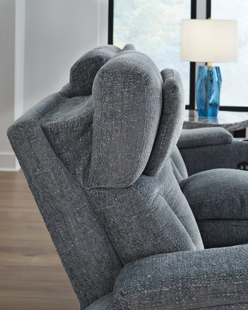 Forest Lake Steel Performance Fabric Dual Power Reclining Loveseat