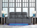 Forest Lake Steel Performance Fabric Dual Power Reclining Sofa