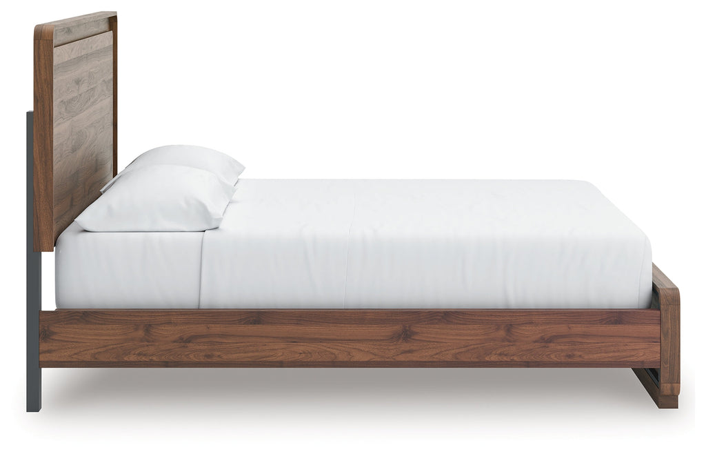 Fortlorn Walnut Brown California King Panel Bed
