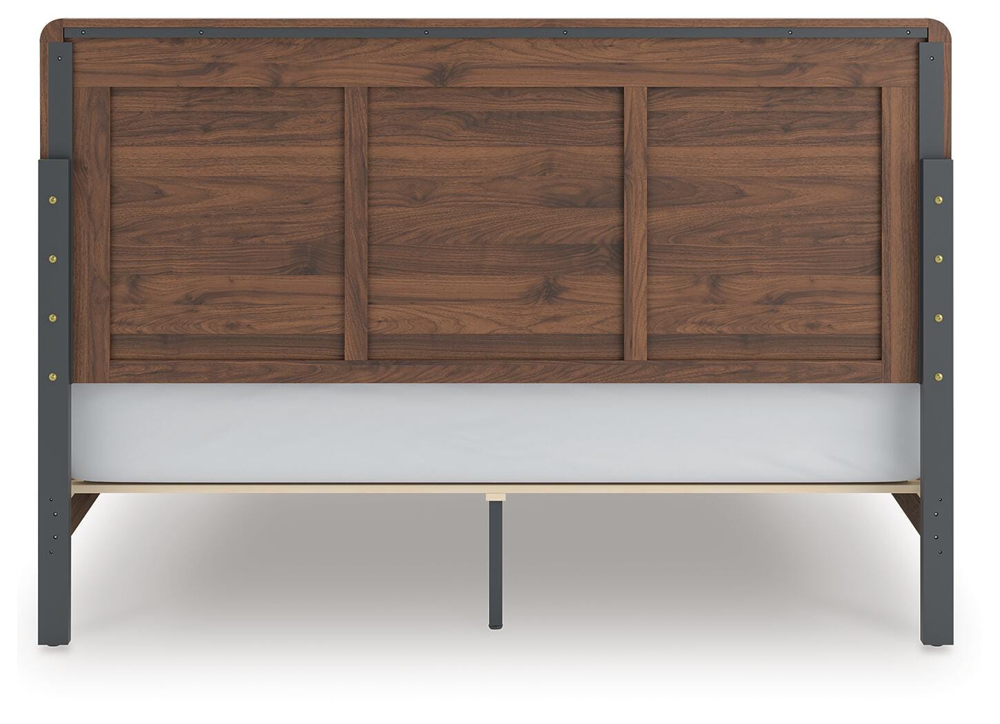 Fortlorn Brown King Panel Bed, Dresser, Mirror and Nightstand, Walnut