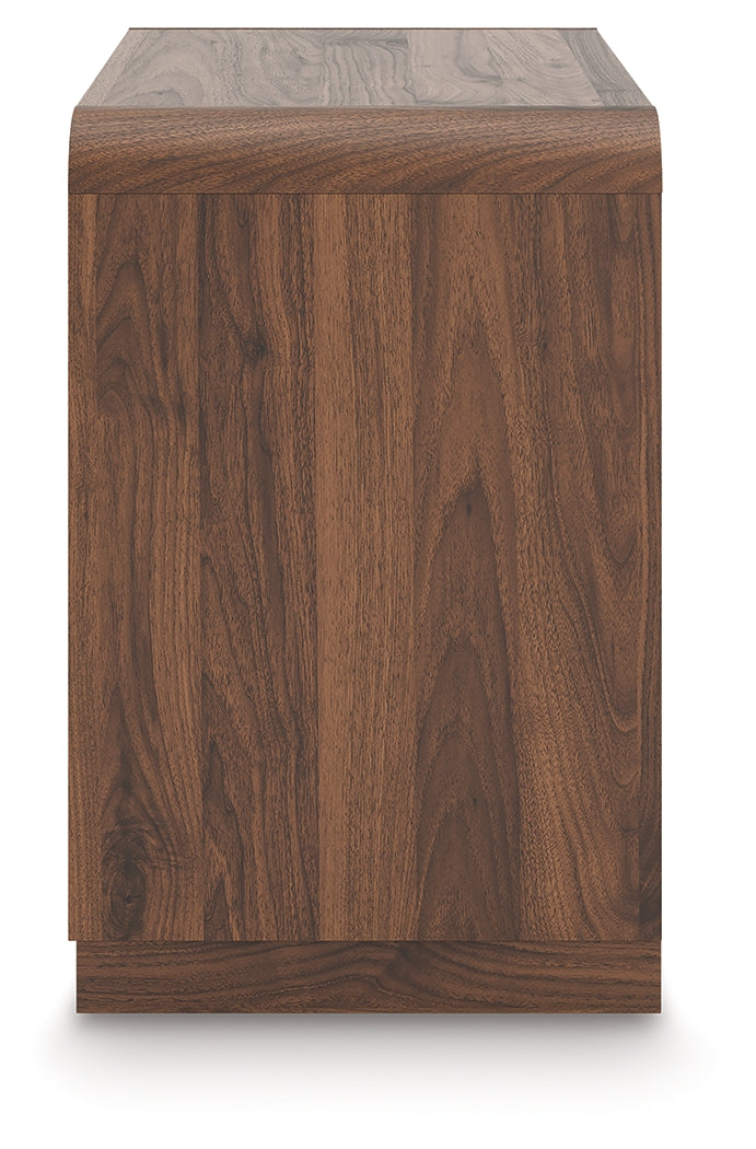 Fortlorn Walnut Brown King Panel Bed, Dresser and 2 Nightstands