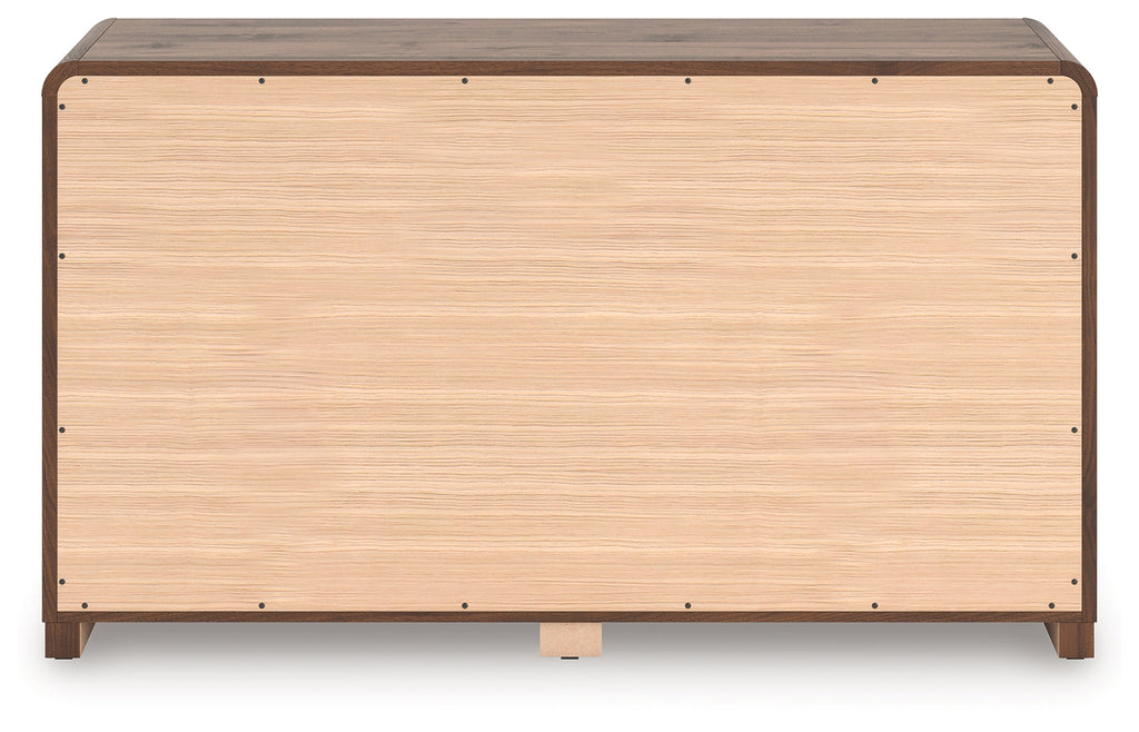 Fortlorn Walnut Brown Queen Panel Bed and Dresser