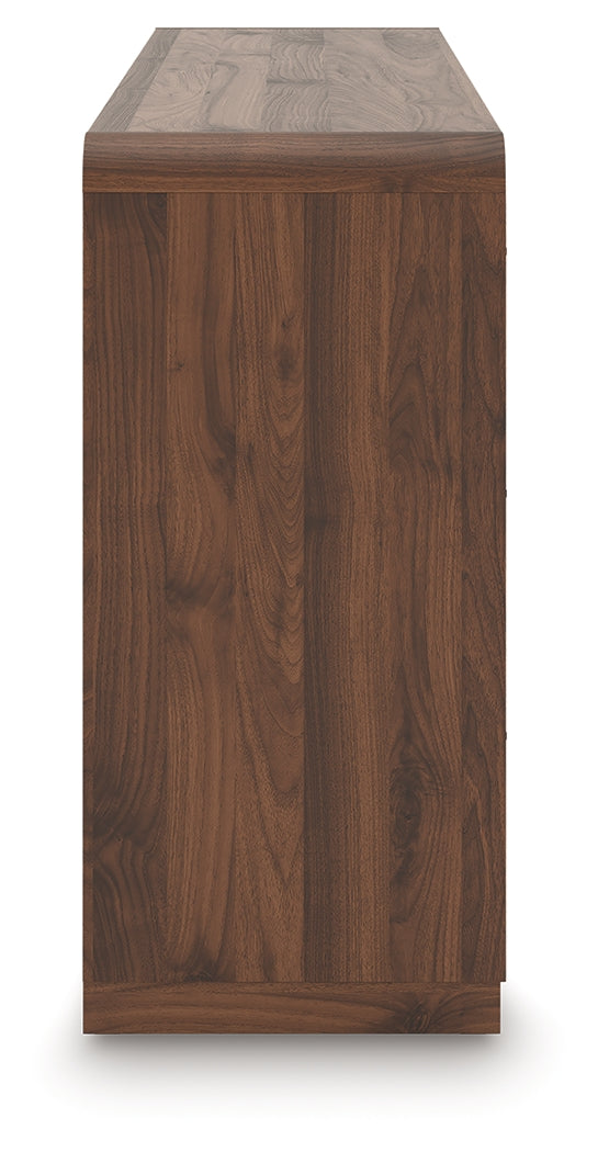 Fortlorn Walnut Brown Queen Panel Bed and Dresser