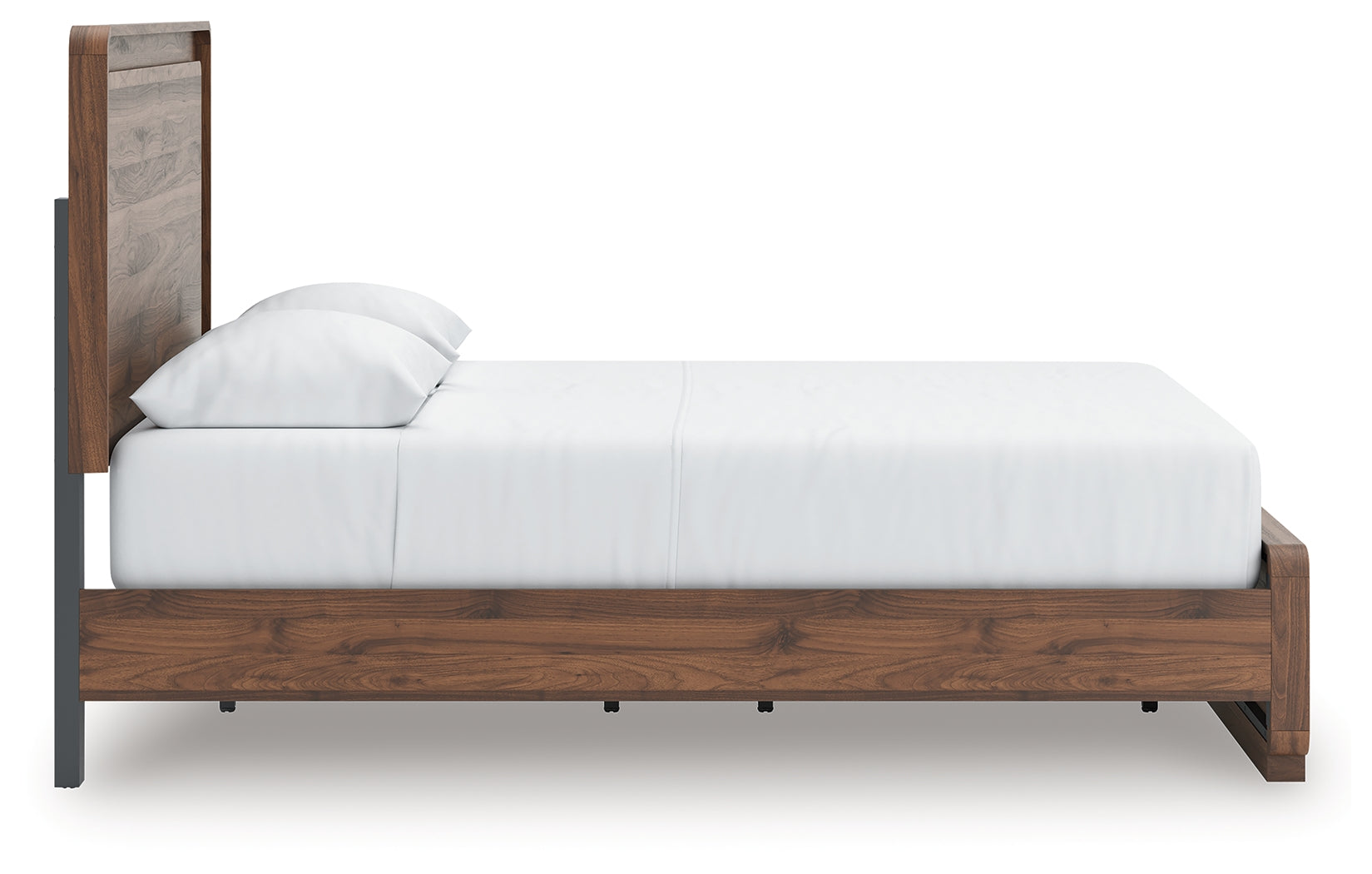 Fortlorn Walnut Brown Queen Panel Bed and Dresser