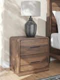 Fortlorn Walnut Brown Two Drawer Nightstand