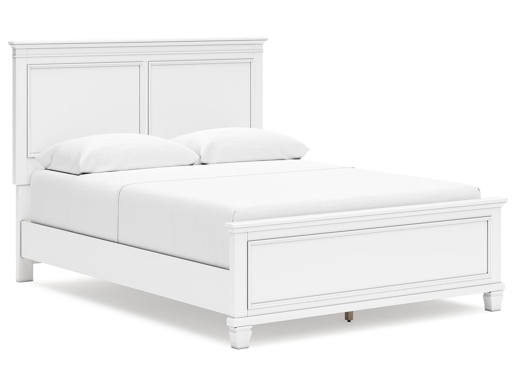 Fortman White Queen Panel Bed