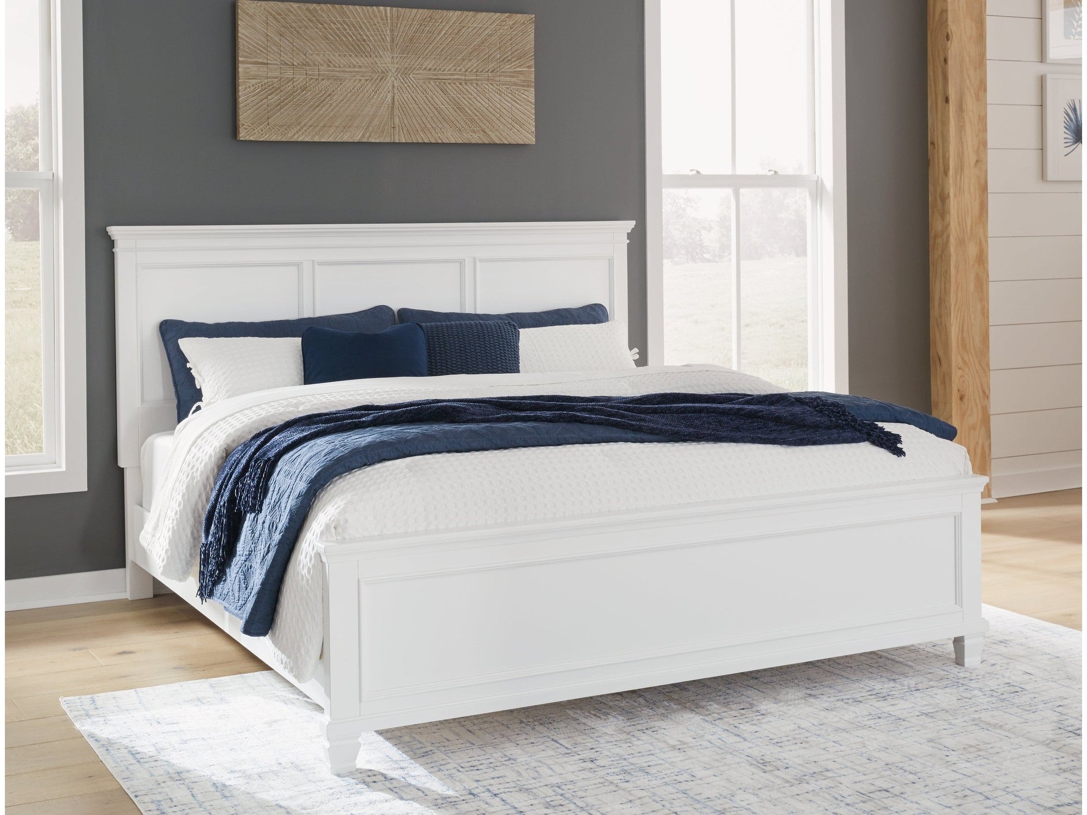 Fortman White California King Panel Bed