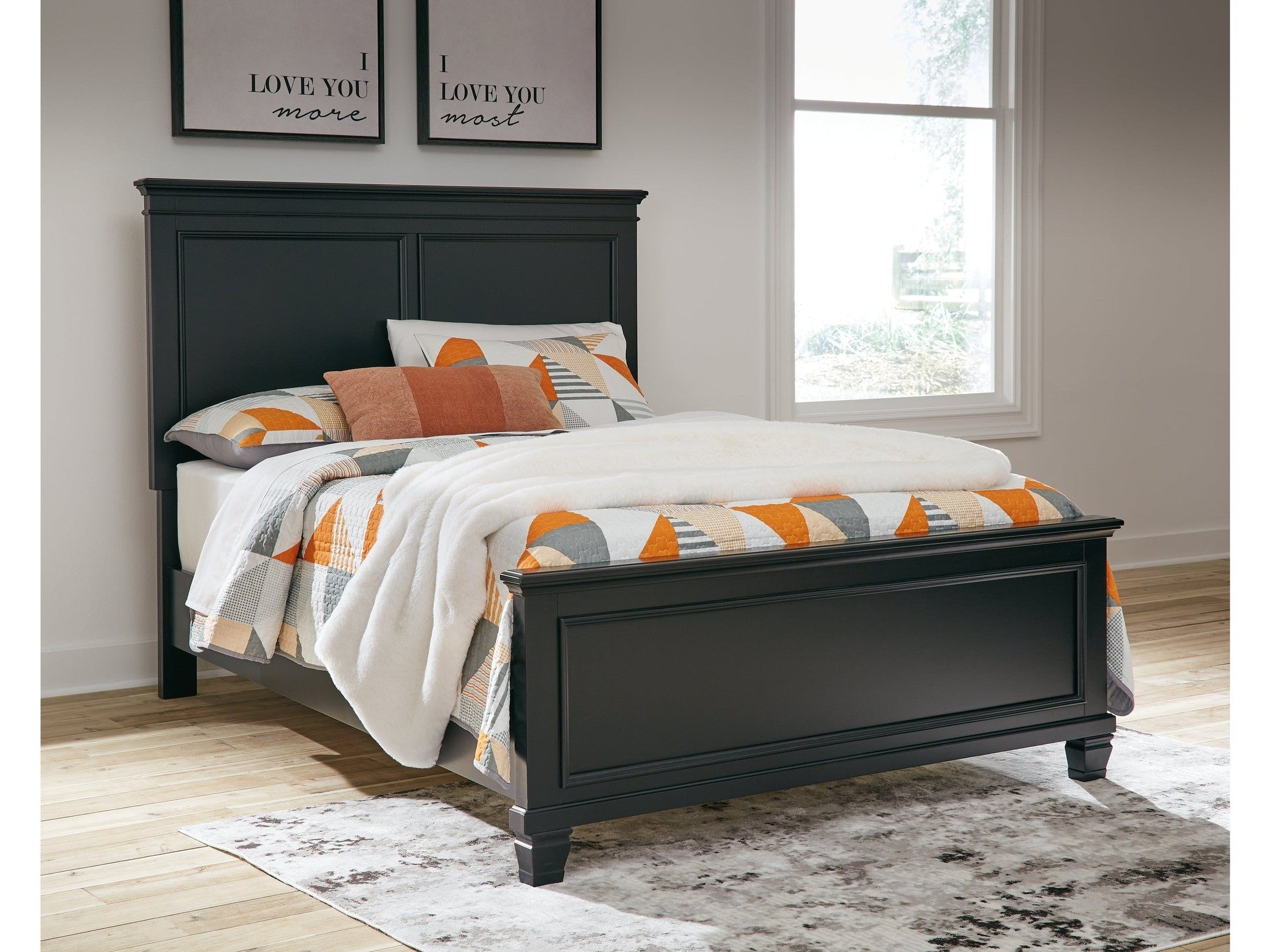 Lanolee Black Full Panel Youth Bed