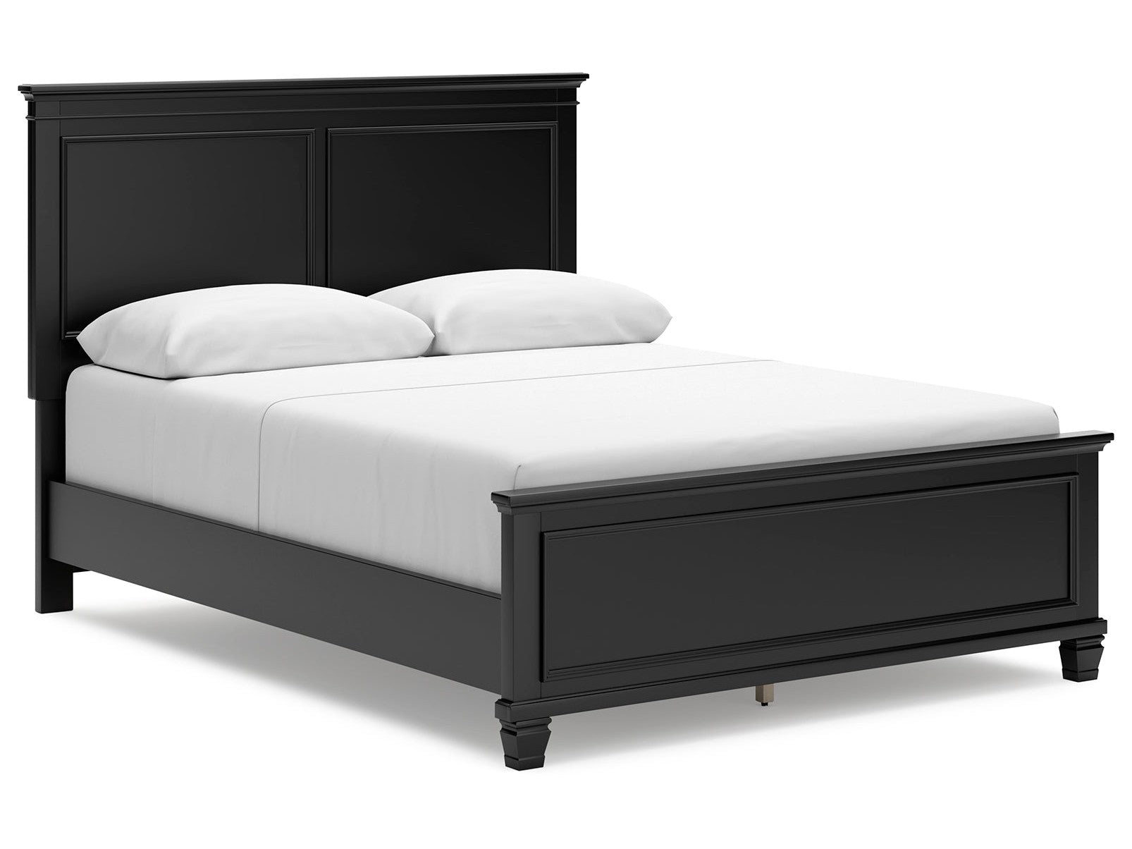 Lanolee Black Queen Panel Bed