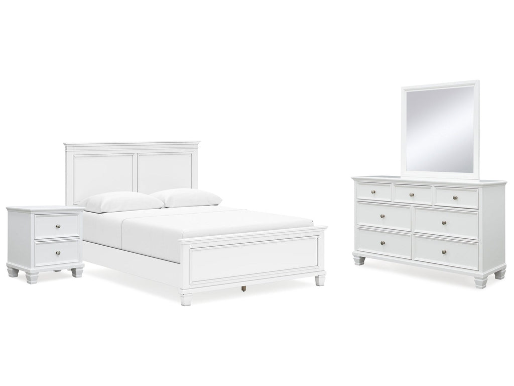 Fortman Queen Panel Bedroom Set, White