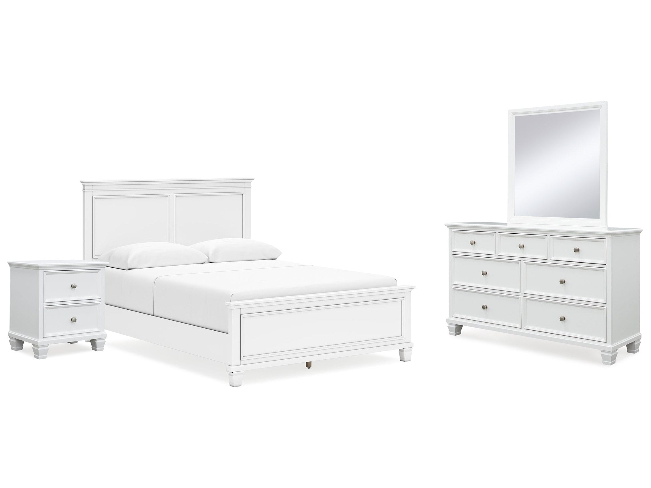 Fortman Queen Panel Bedroom Set, White
