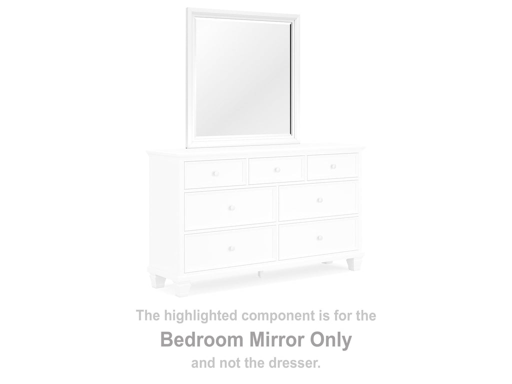 Fortman White Bedroom Mirror