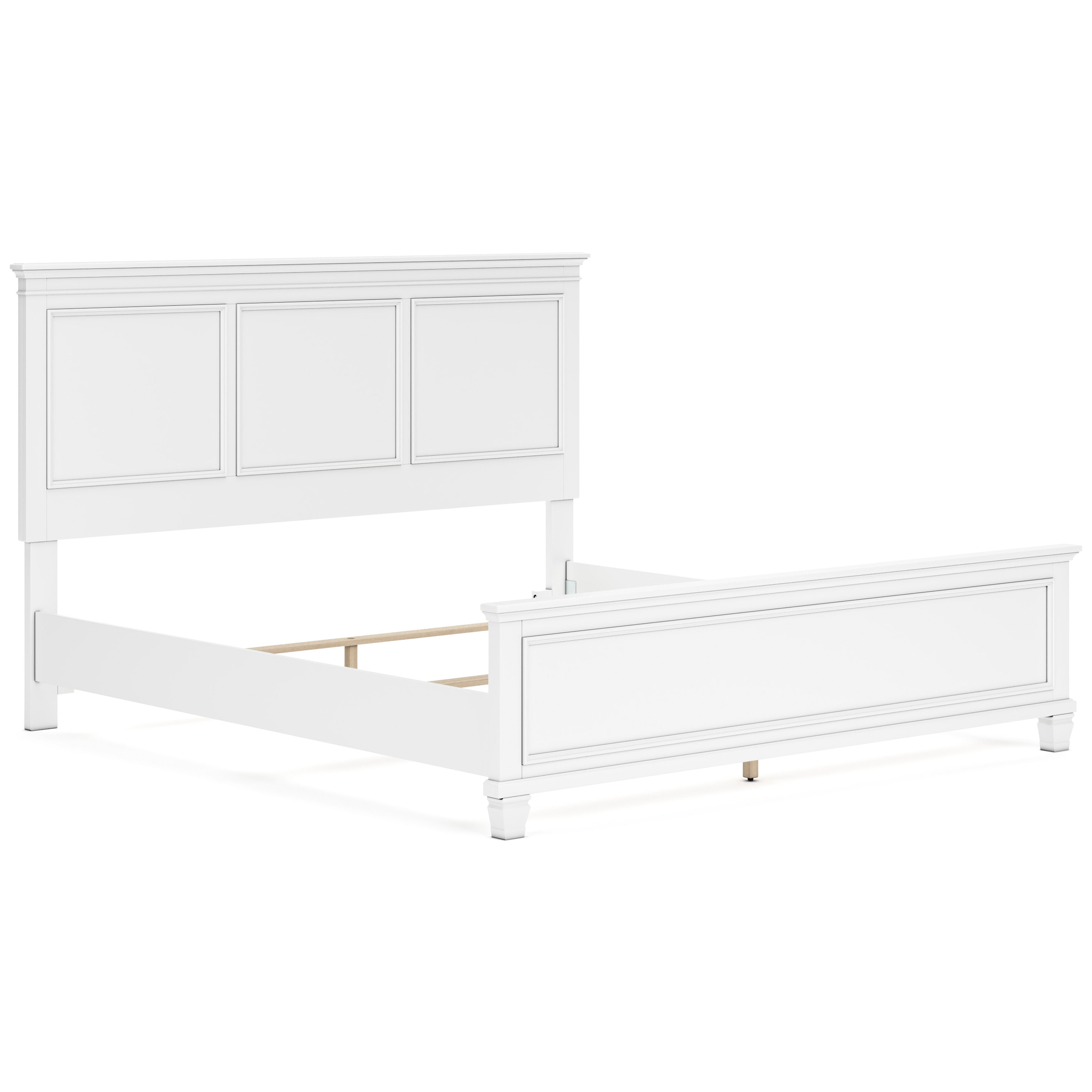 Fortman White California King Panel 4-Piece Bedroom Set