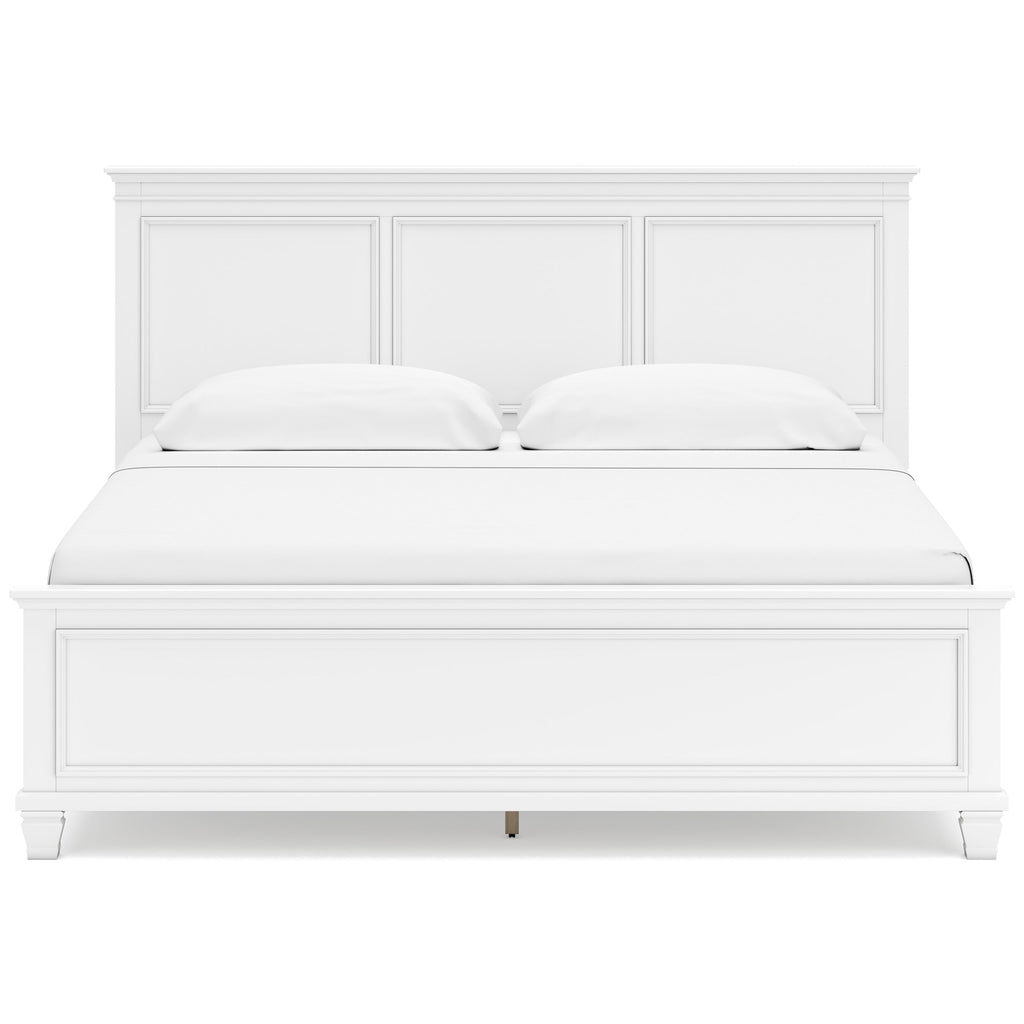 Fortman White California King Panel 4-Piece Bedroom Set