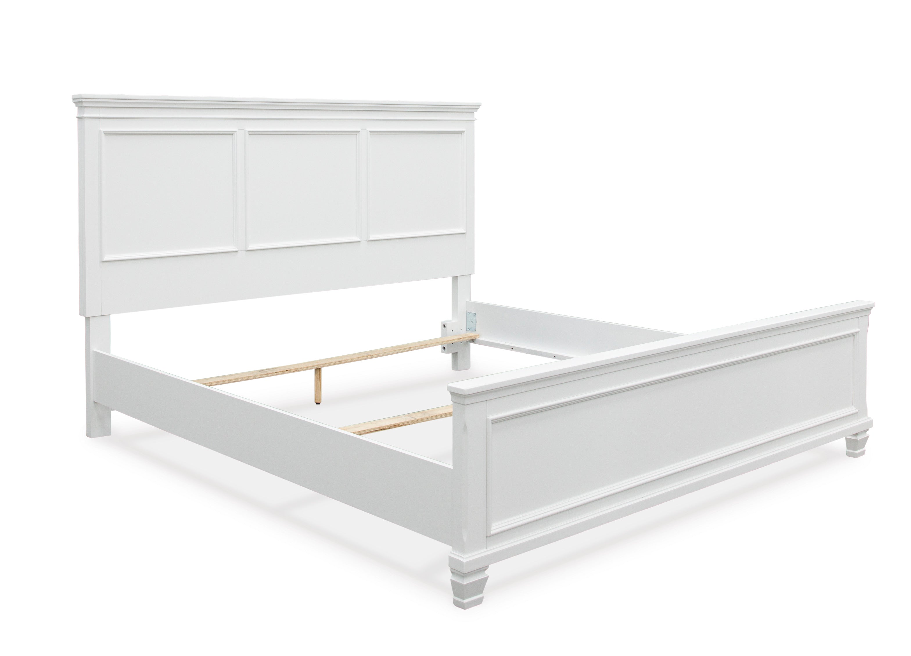Fortman White King Panel 5-Piece Bedroom Set w/ 2 Nightstands
