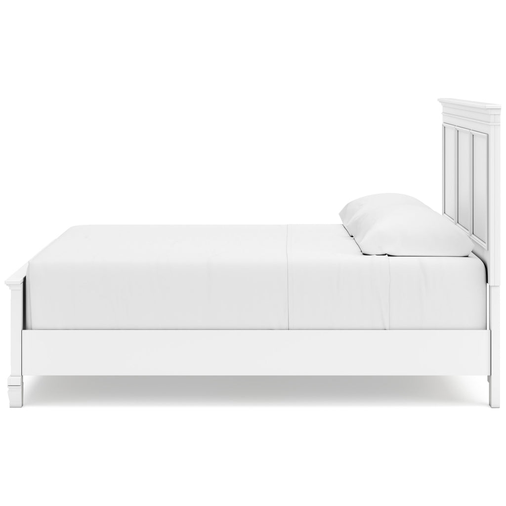 Fortman White King Panel 5-Piece Bedroom Set w/ 2 Nightstands