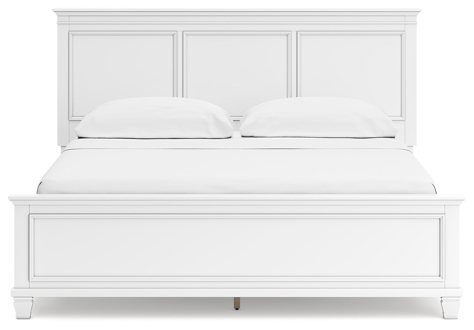 Fortman White California King Panel Bed & Dresser & Mirror