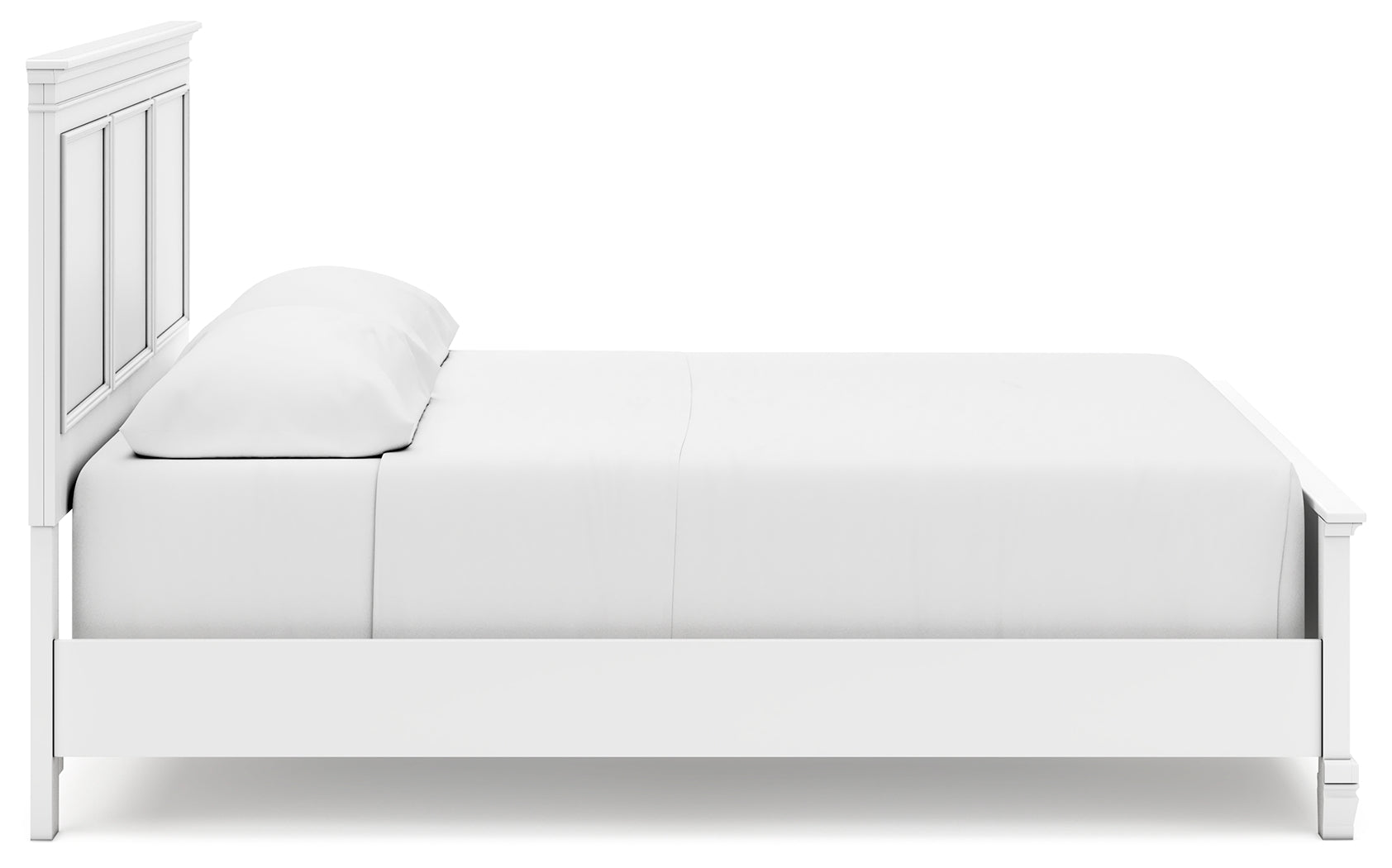 Fortman White California King Panel Bed & Dresser & Mirror