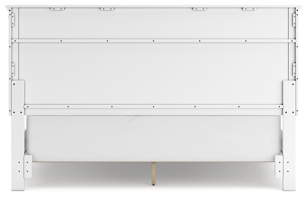 Fortman White California King Panel Bed & Dresser & Mirror