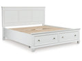 Fortman White California King Panel Storage Bed