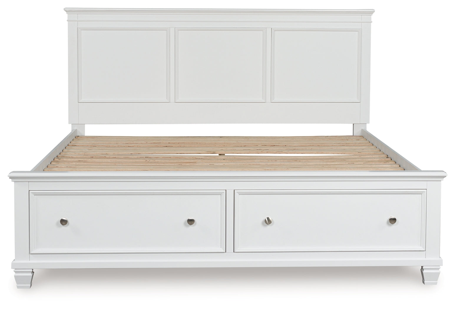 Fortman White California King Panel Storage Bed