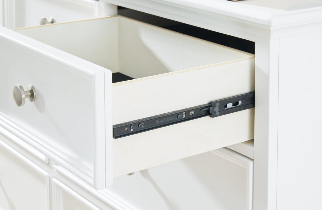 Fortman White Dresser and Mirror