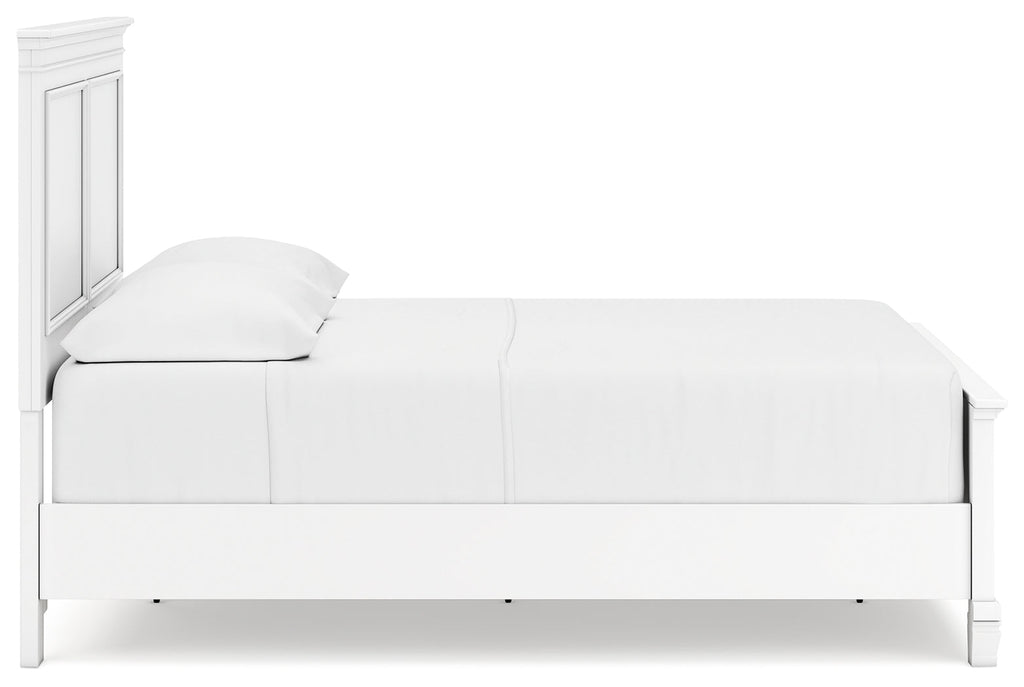 Fortman White Full Panel 5-Piece Bedroom Set