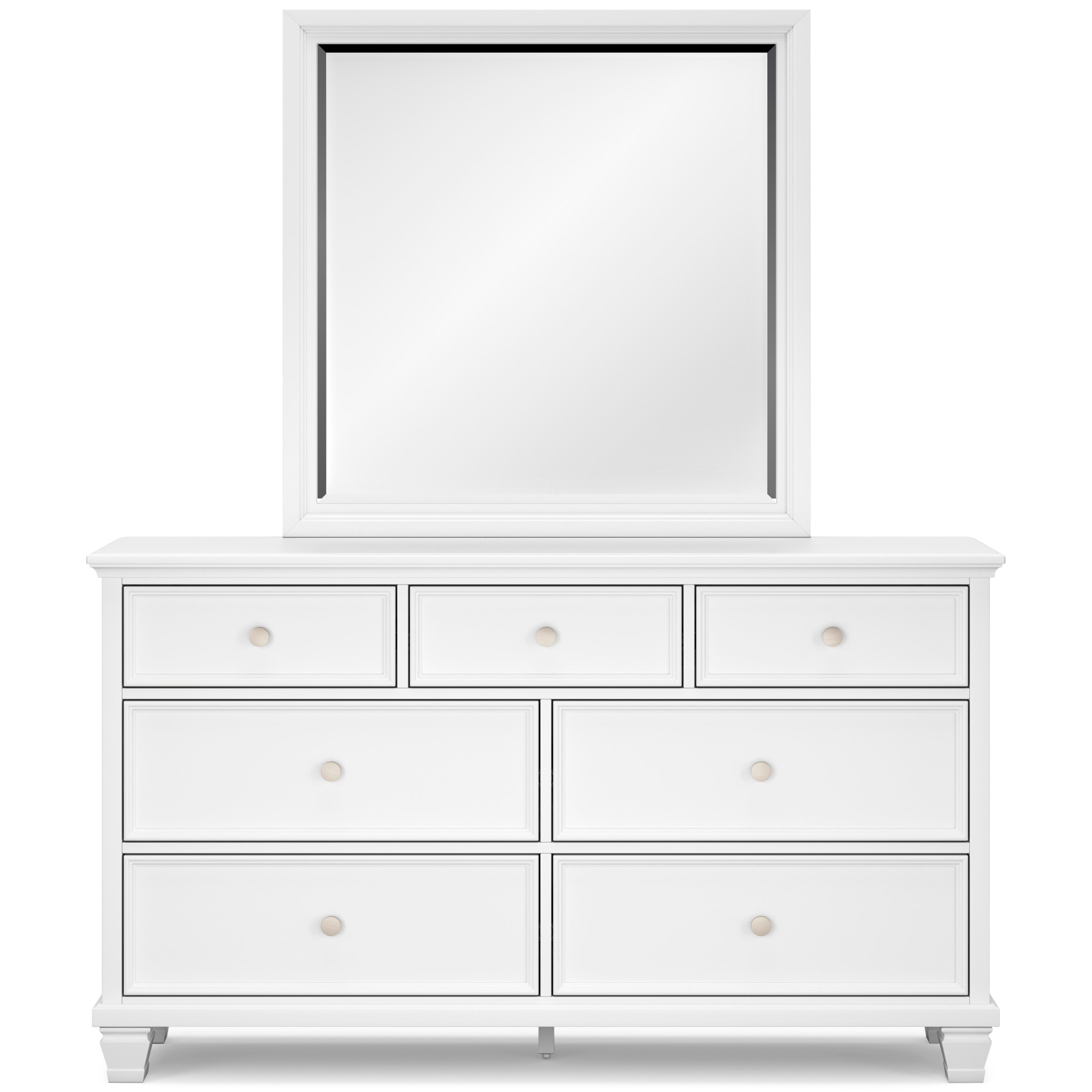 Fortman White Full Panel 5-Piece Bedroom Set