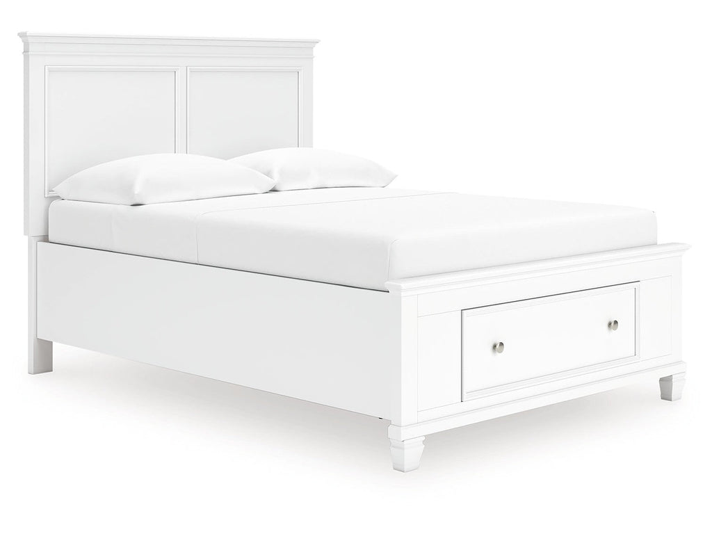 Fortman White Full Panel Storage Bed