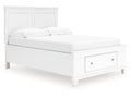 Fortman White Full Panel Storage Bed