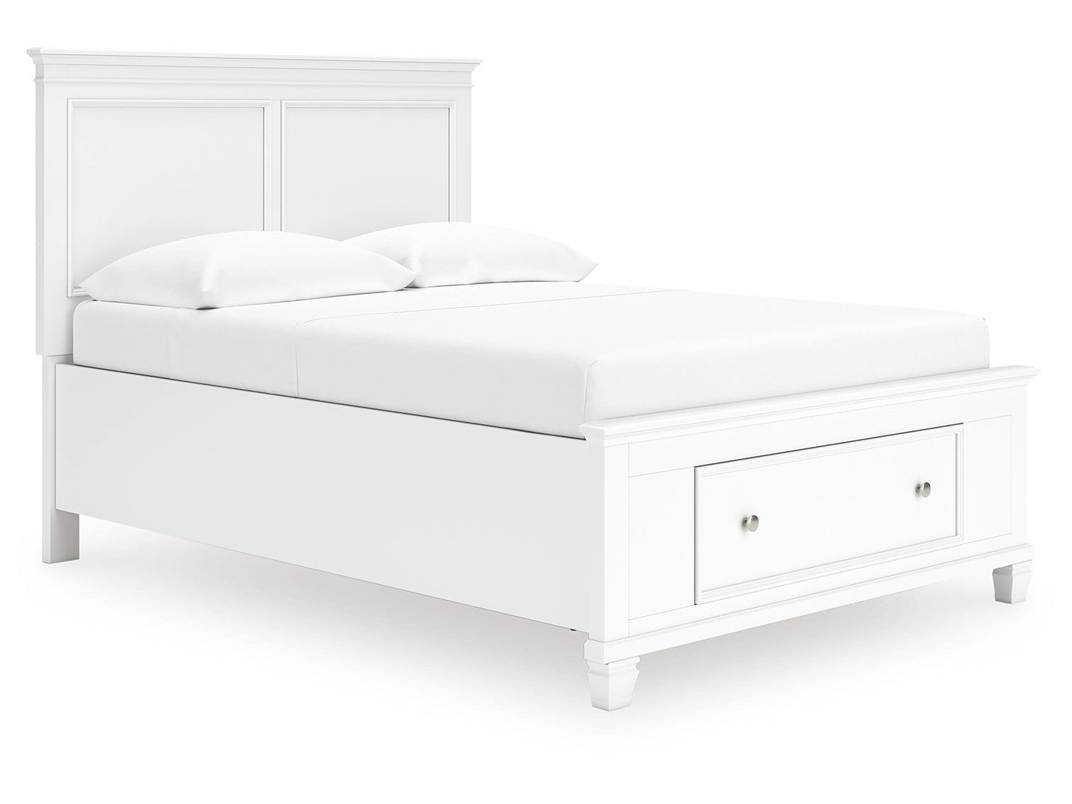 Fortman White Full Panel Storage Bed