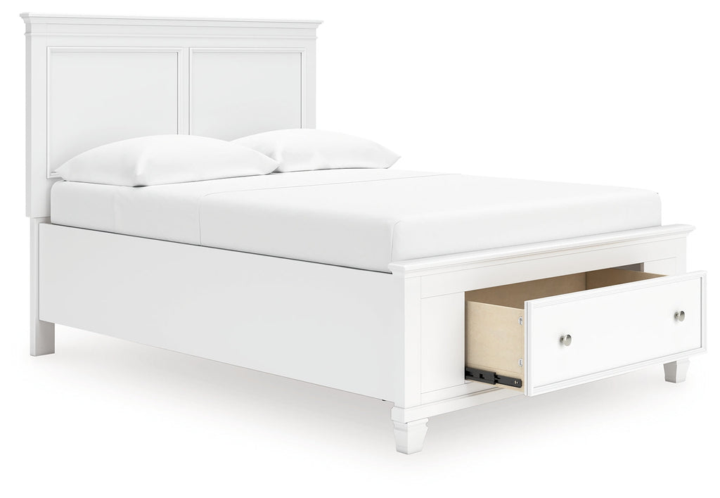 Fortman White Full Panel Storage Bed