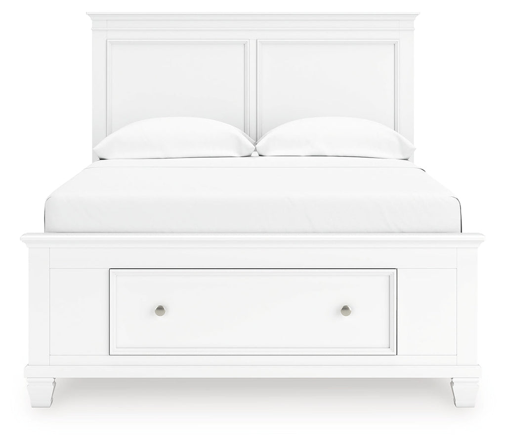 Fortman White Full Panel Storage Bed
