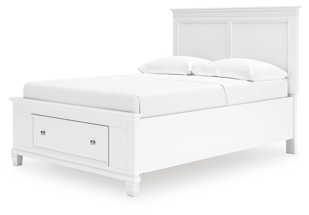 Fortman White Full Panel Storage Bed