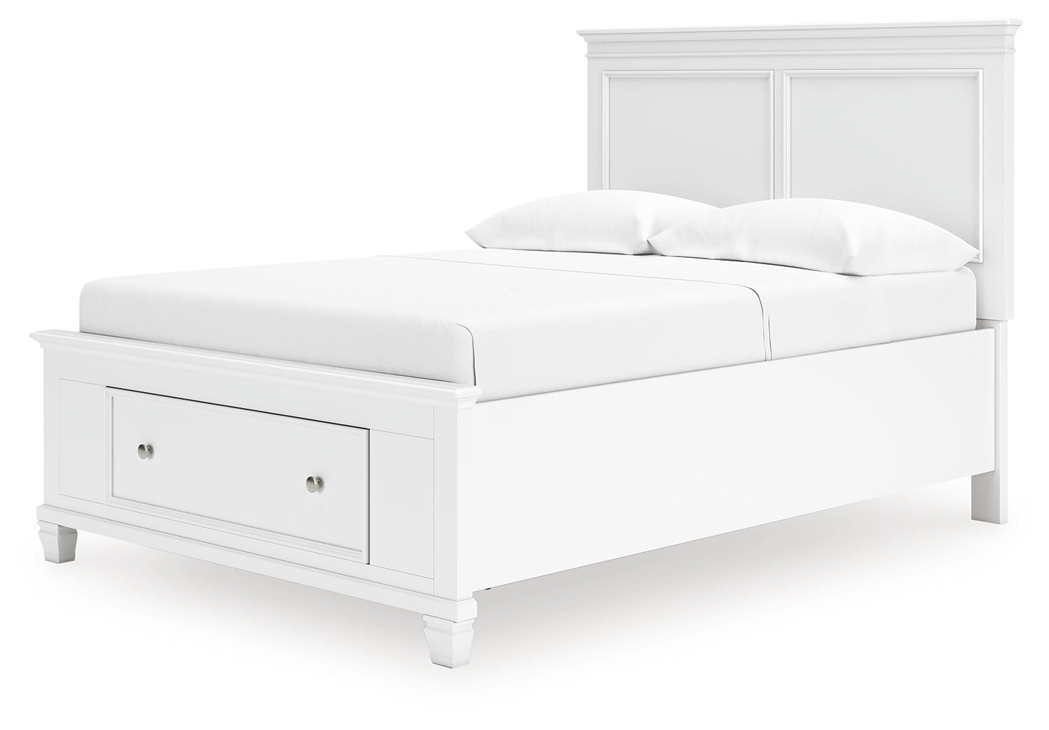 Fortman White Full Panel Storage Bed